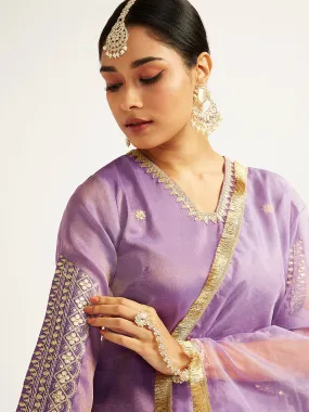 VASTRAMAY Women's lavender Sharara Set