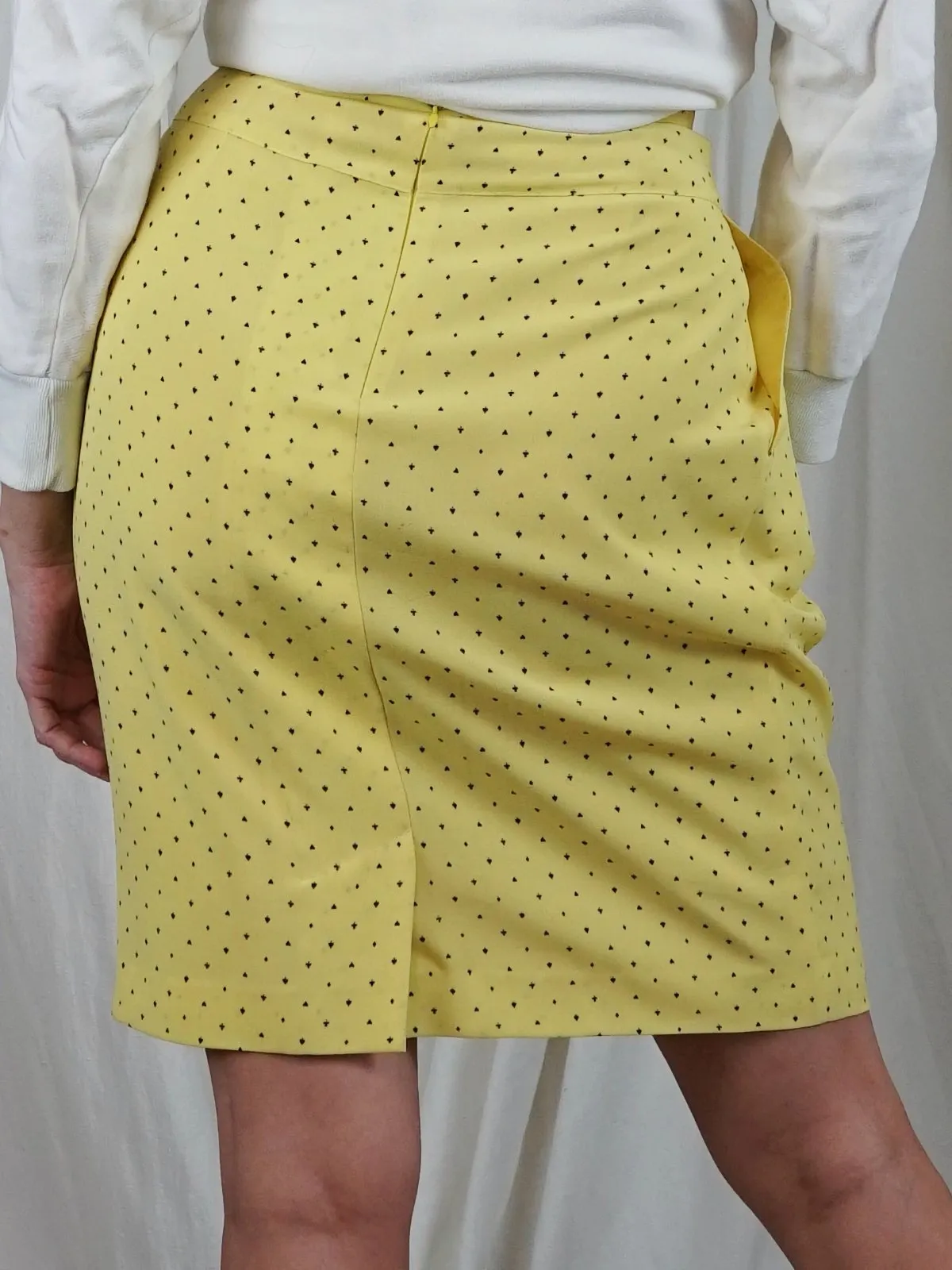 Vintage Canary Yellow Pencil Skirt
