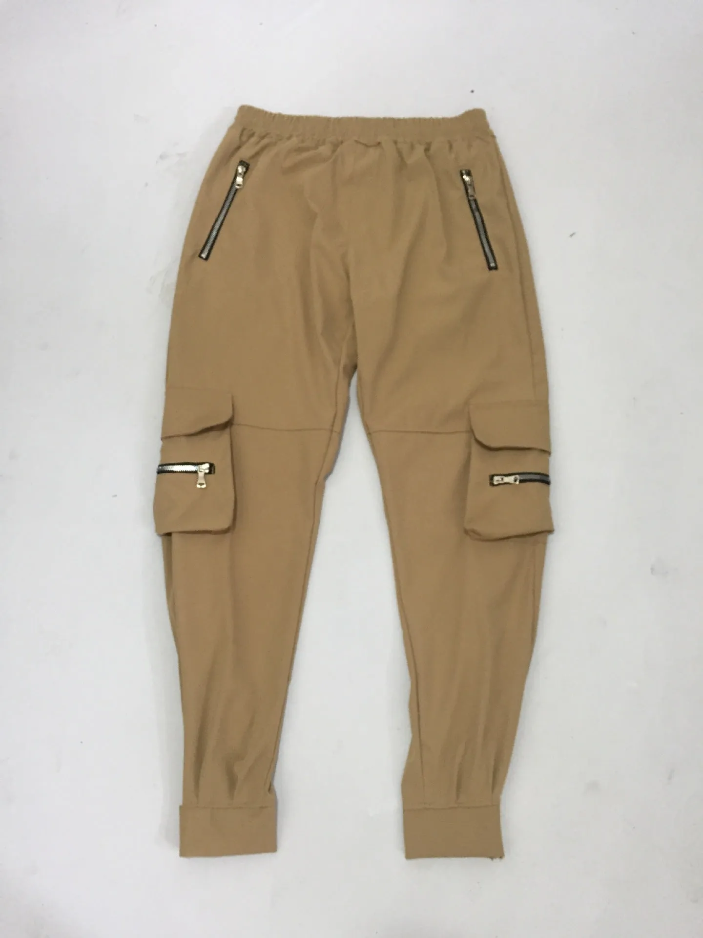 Zipper Pocket Stretch Sports Street Style Fitness Trousers