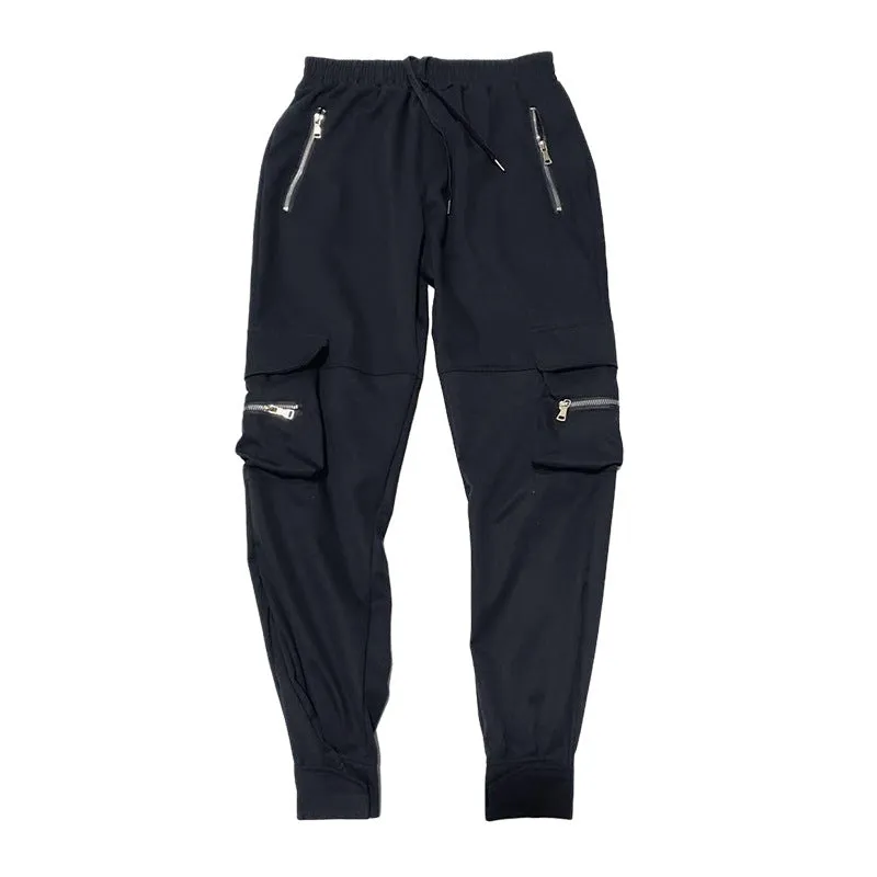 Zipper Pocket Stretch Sports Street Style Fitness Trousers
