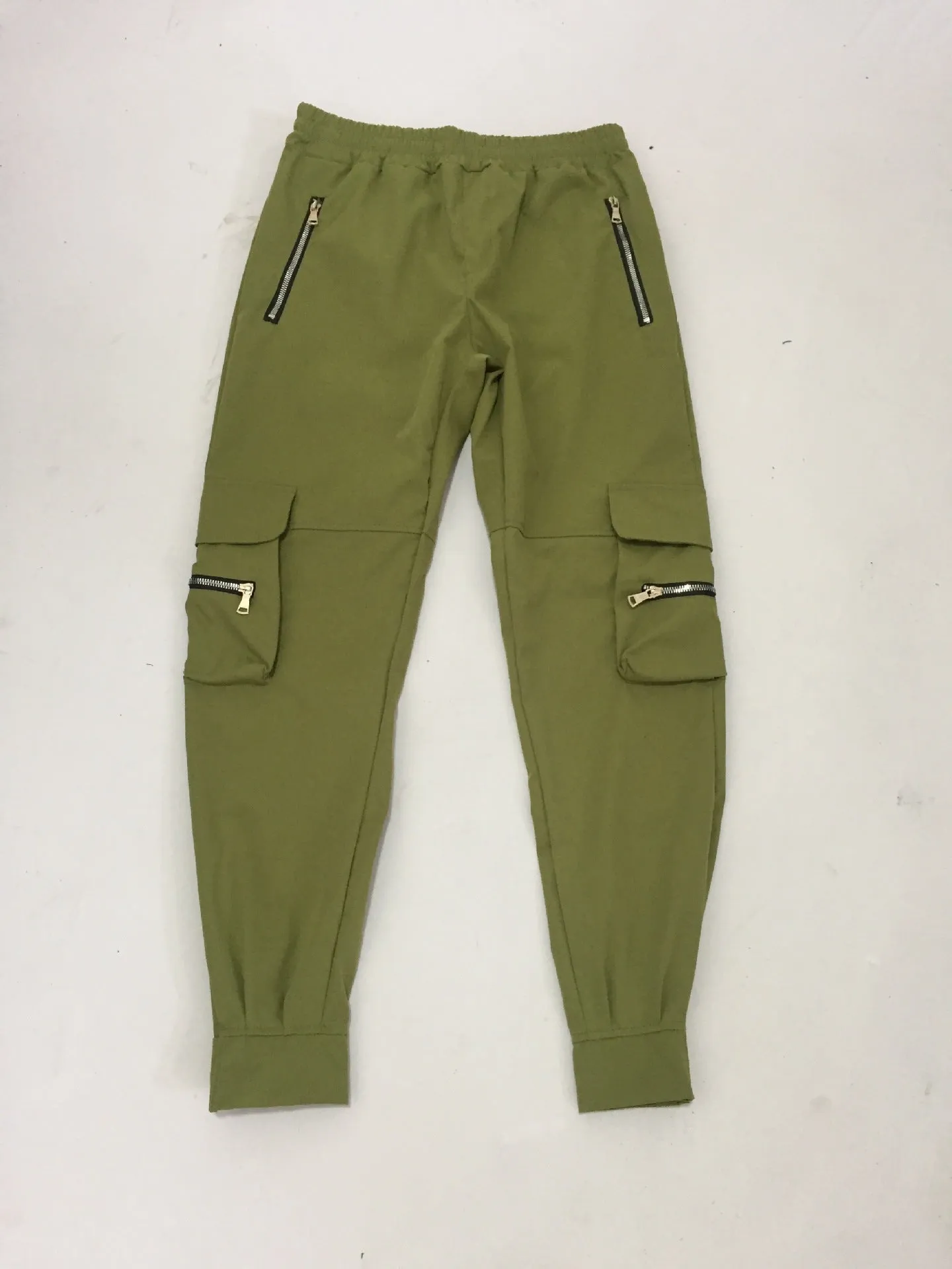 Zipper Pocket Stretch Sports Street Style Fitness Trousers