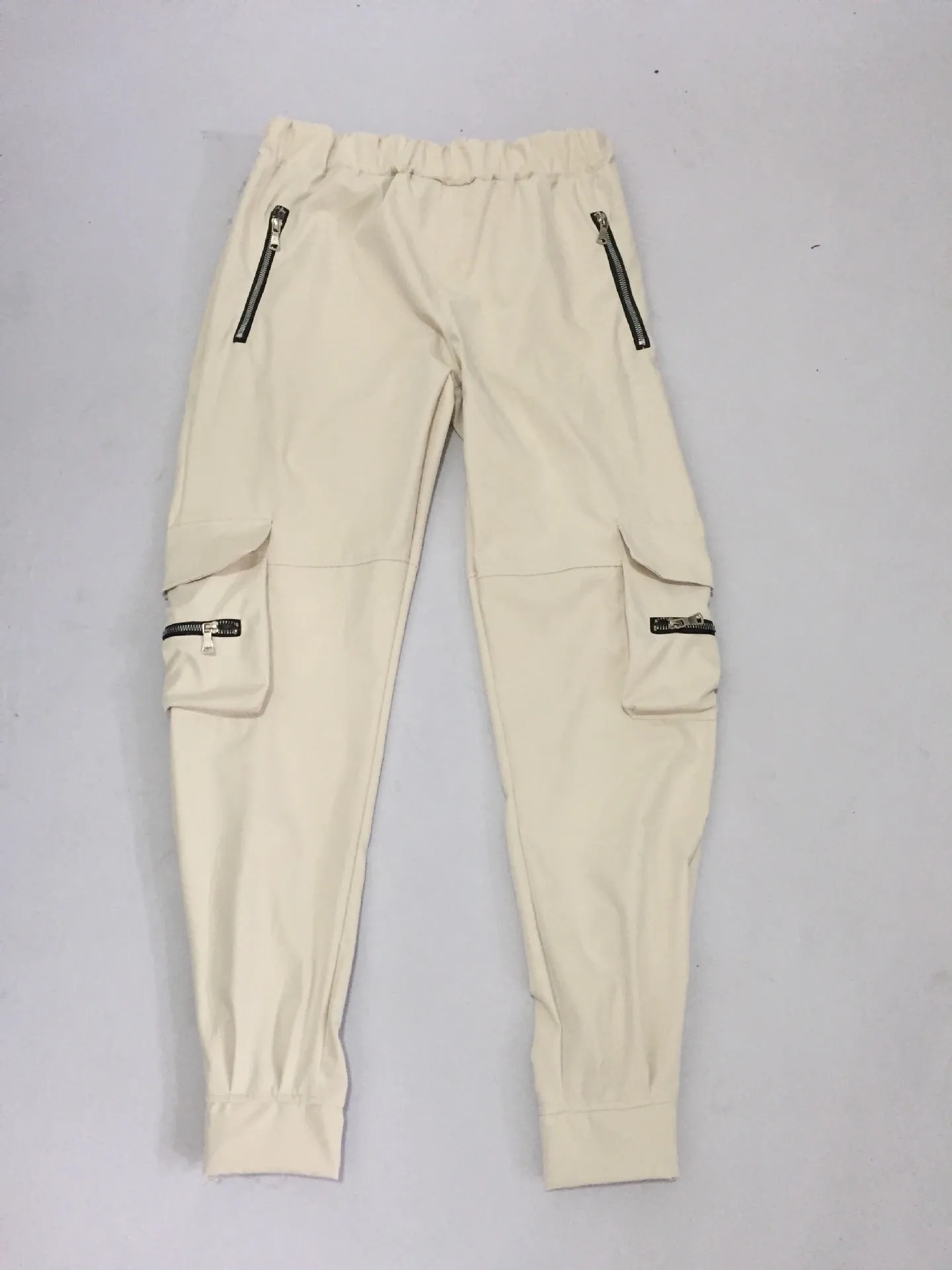 Zipper Pocket Stretch Sports Street Style Fitness Trousers