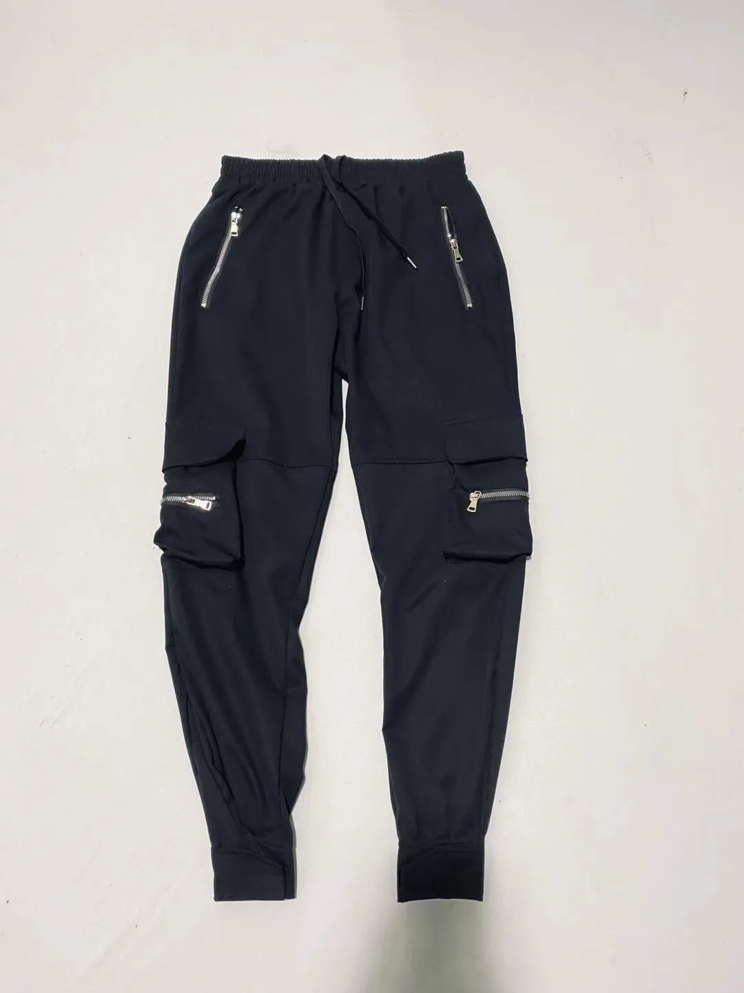 Zipper Pocket Stretch Sports Street Style Fitness Trousers
